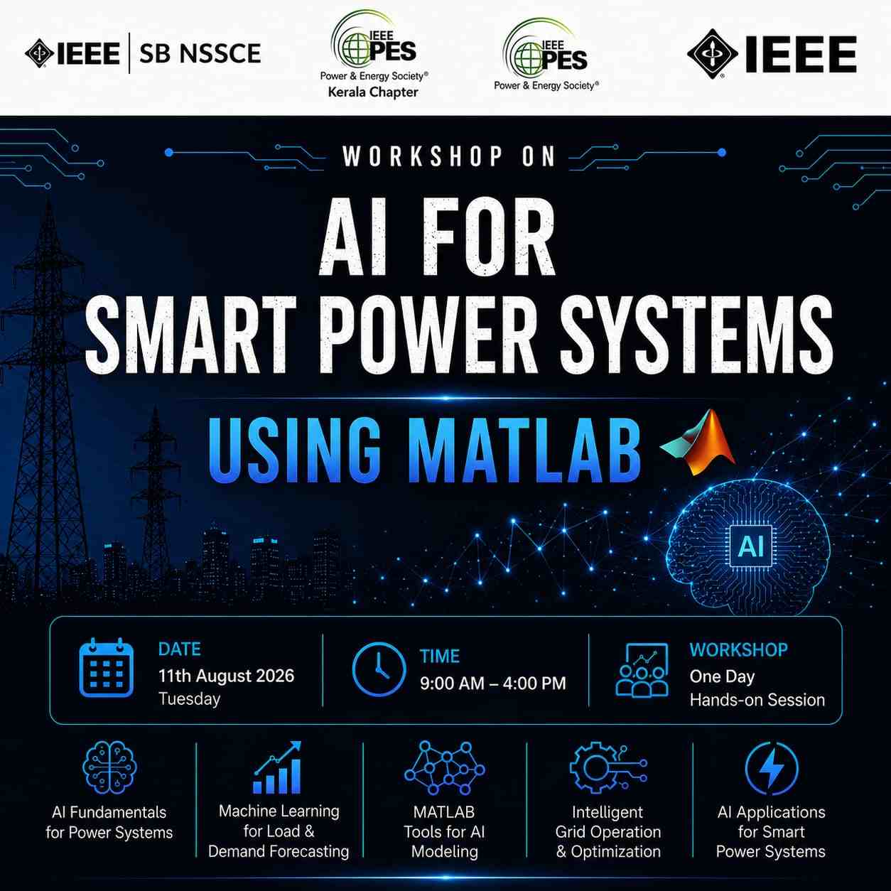 AI for Smart Power Systems using MATLAB: Hands-on Workshop